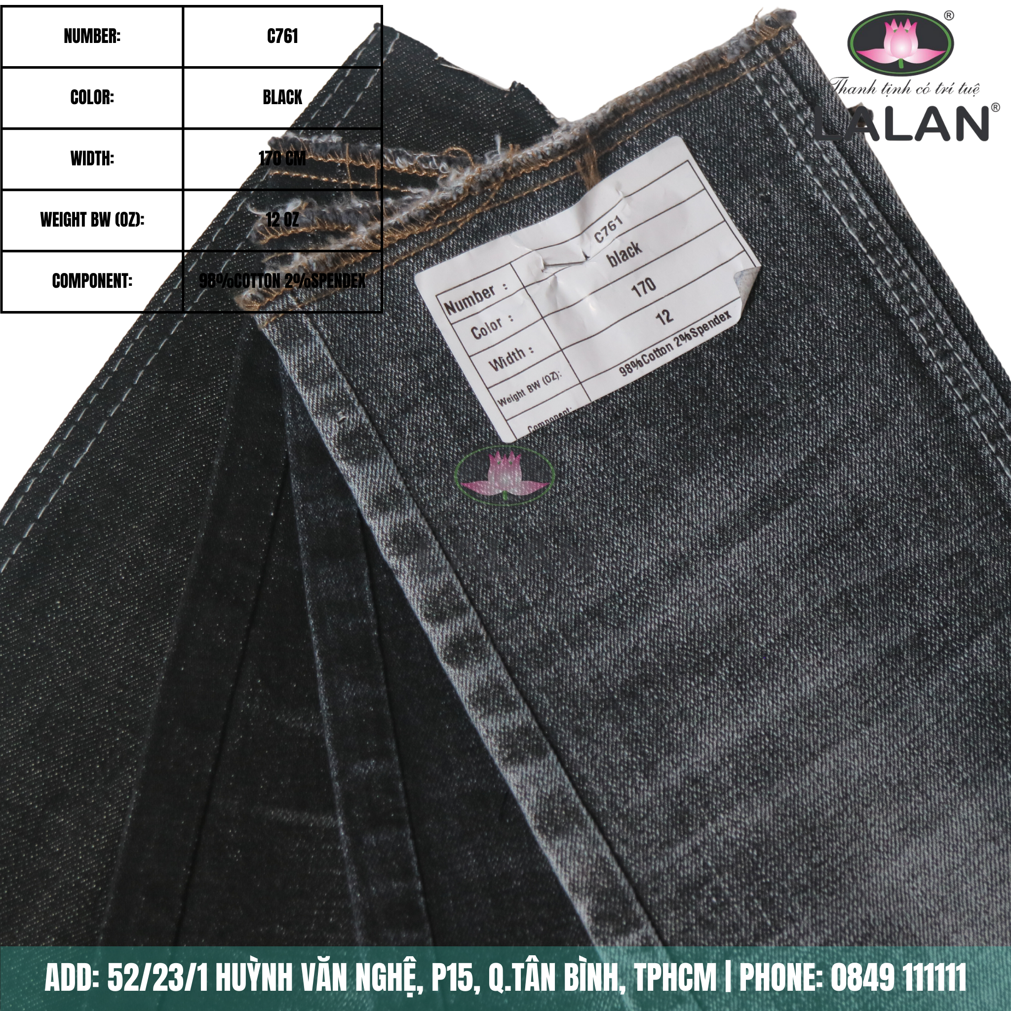 VẢI JEAN MÃ C761