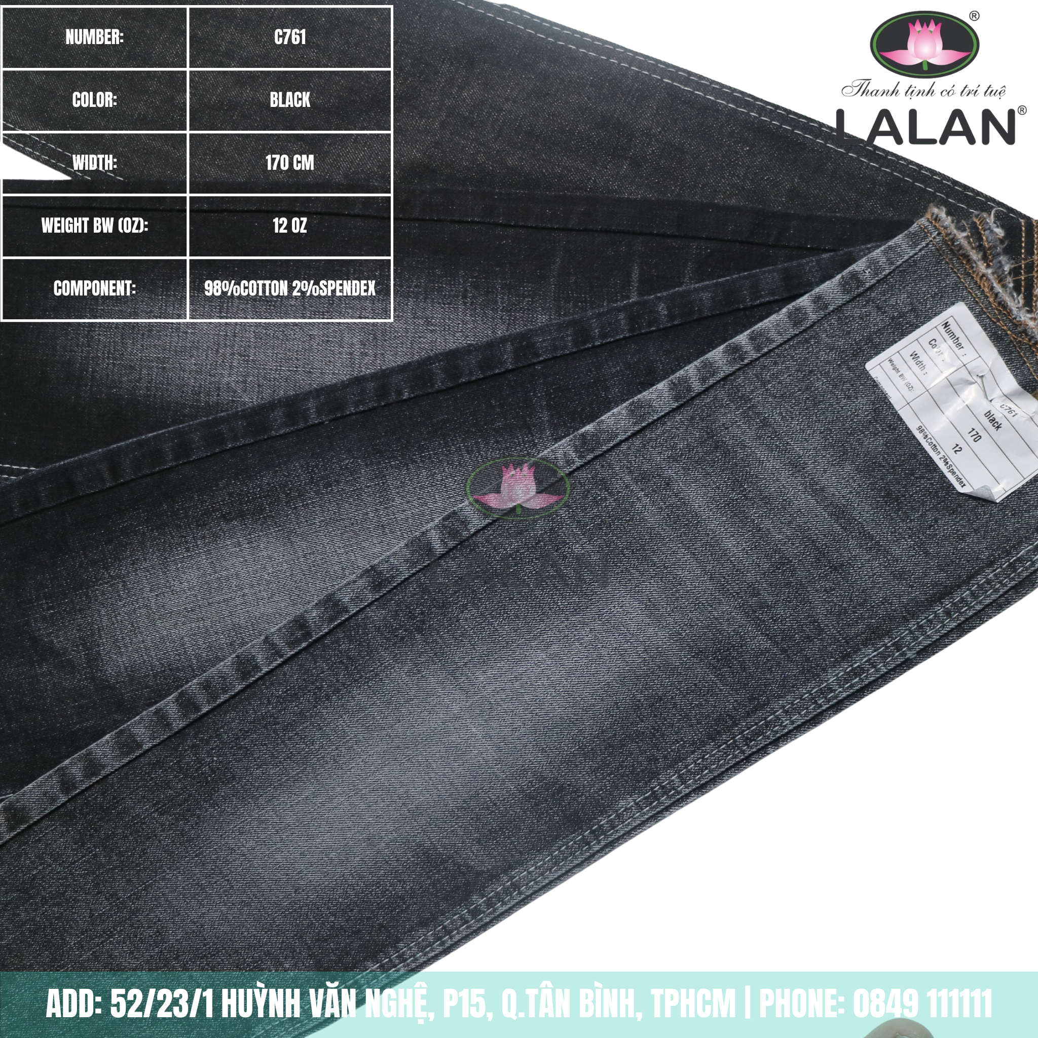 VẢI JEAN MÃ C761
