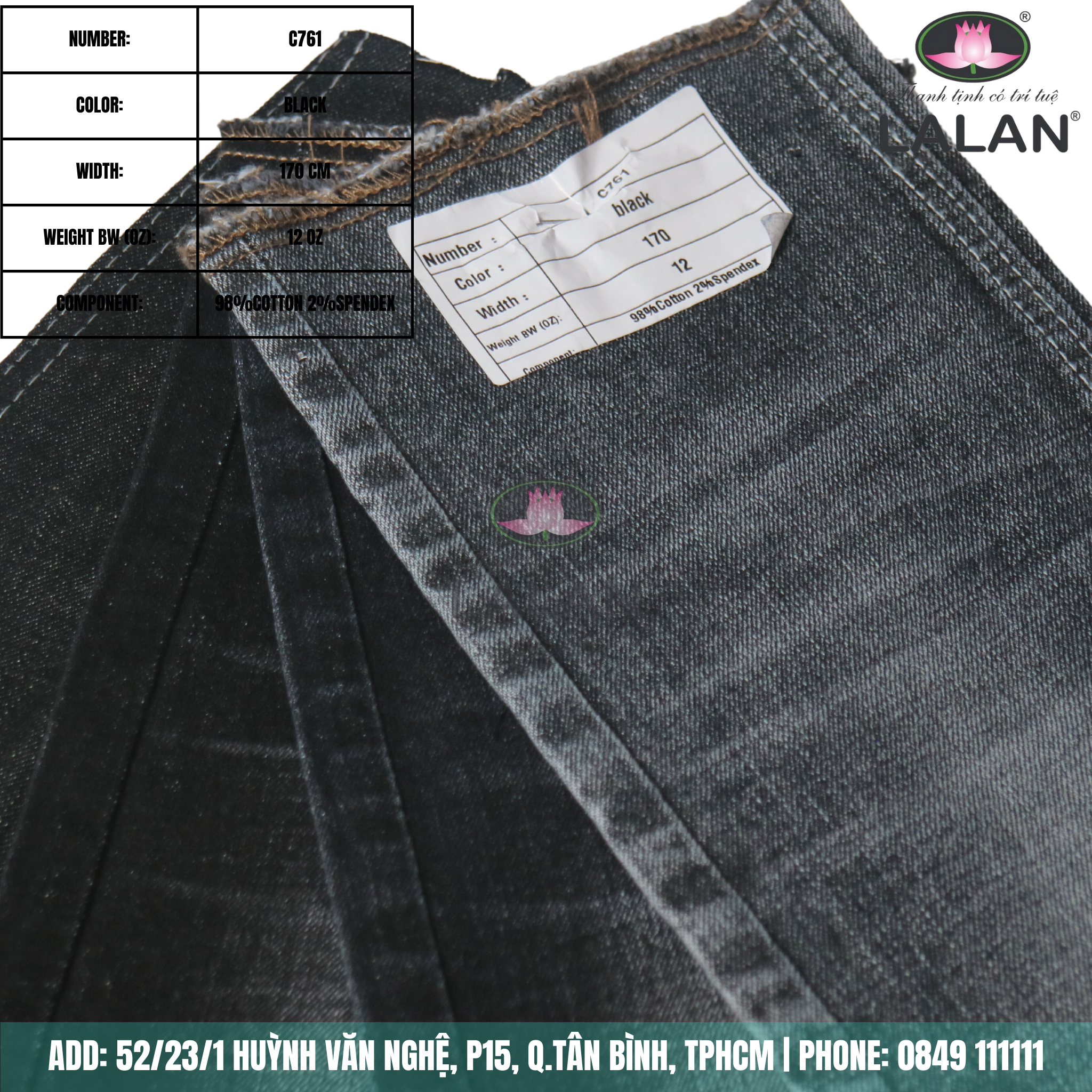 VẢI JEAN MÃ C761