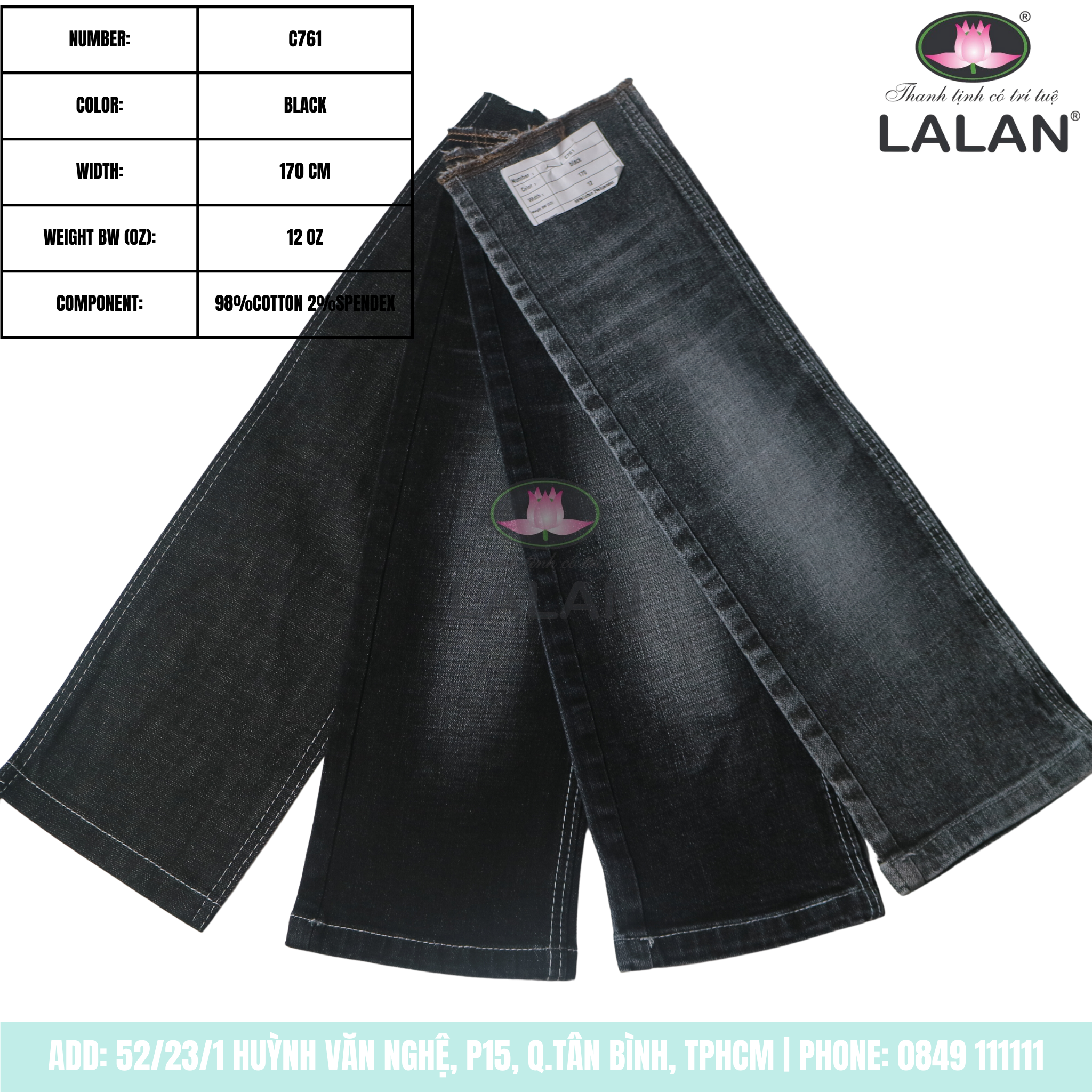 VẢI JEAN MÃ C761