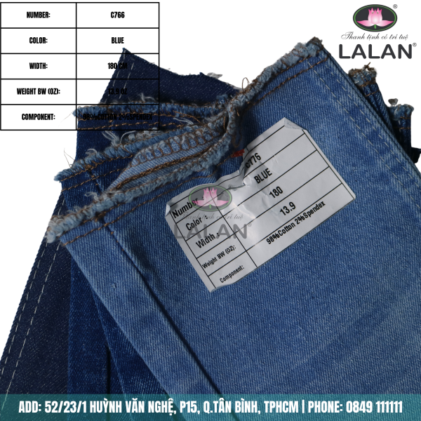 VẢI JEAN MÃ C766