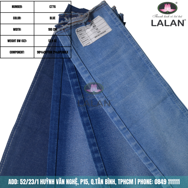 VẢI JEAN MÃ C776