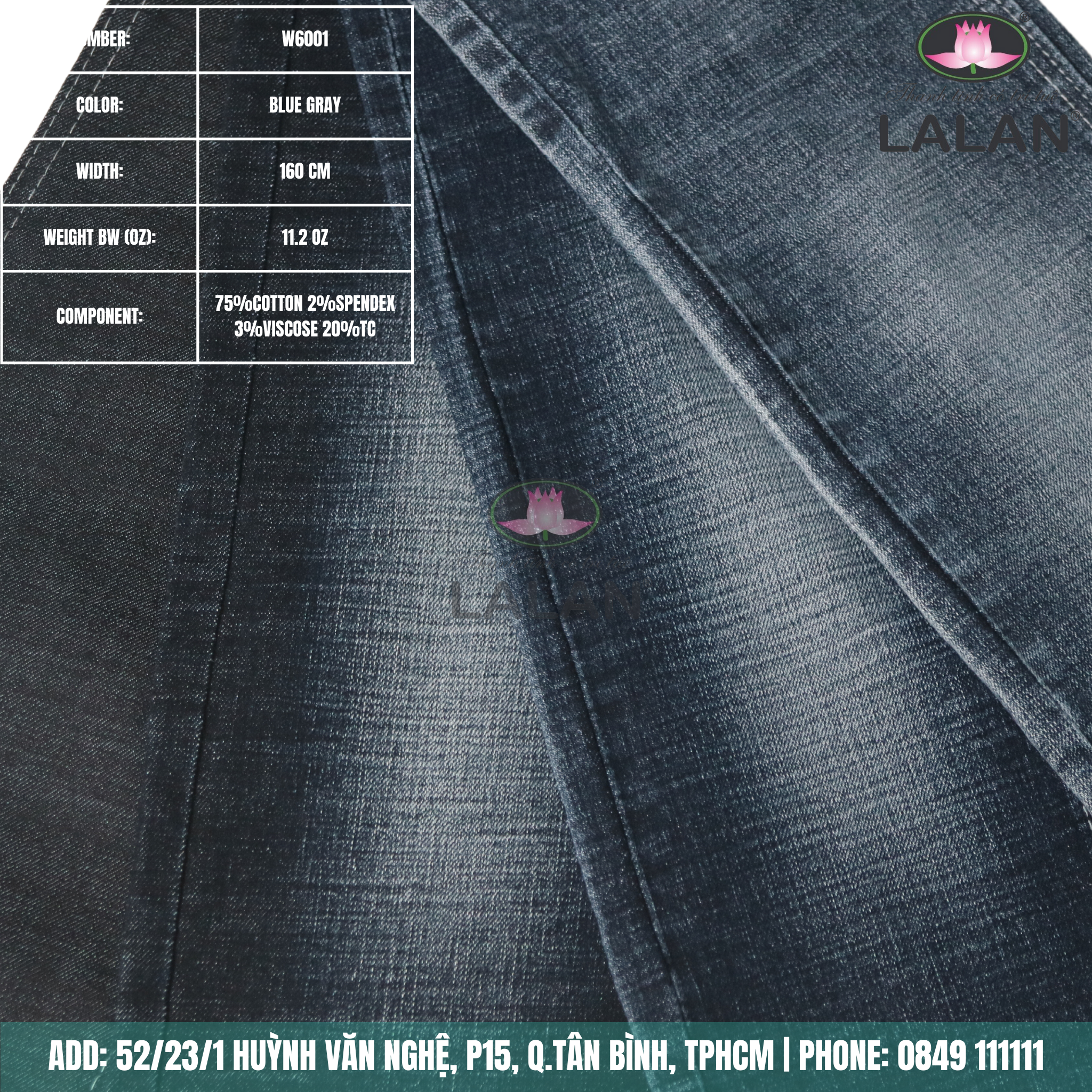VẢI JEAN MÃ W6001