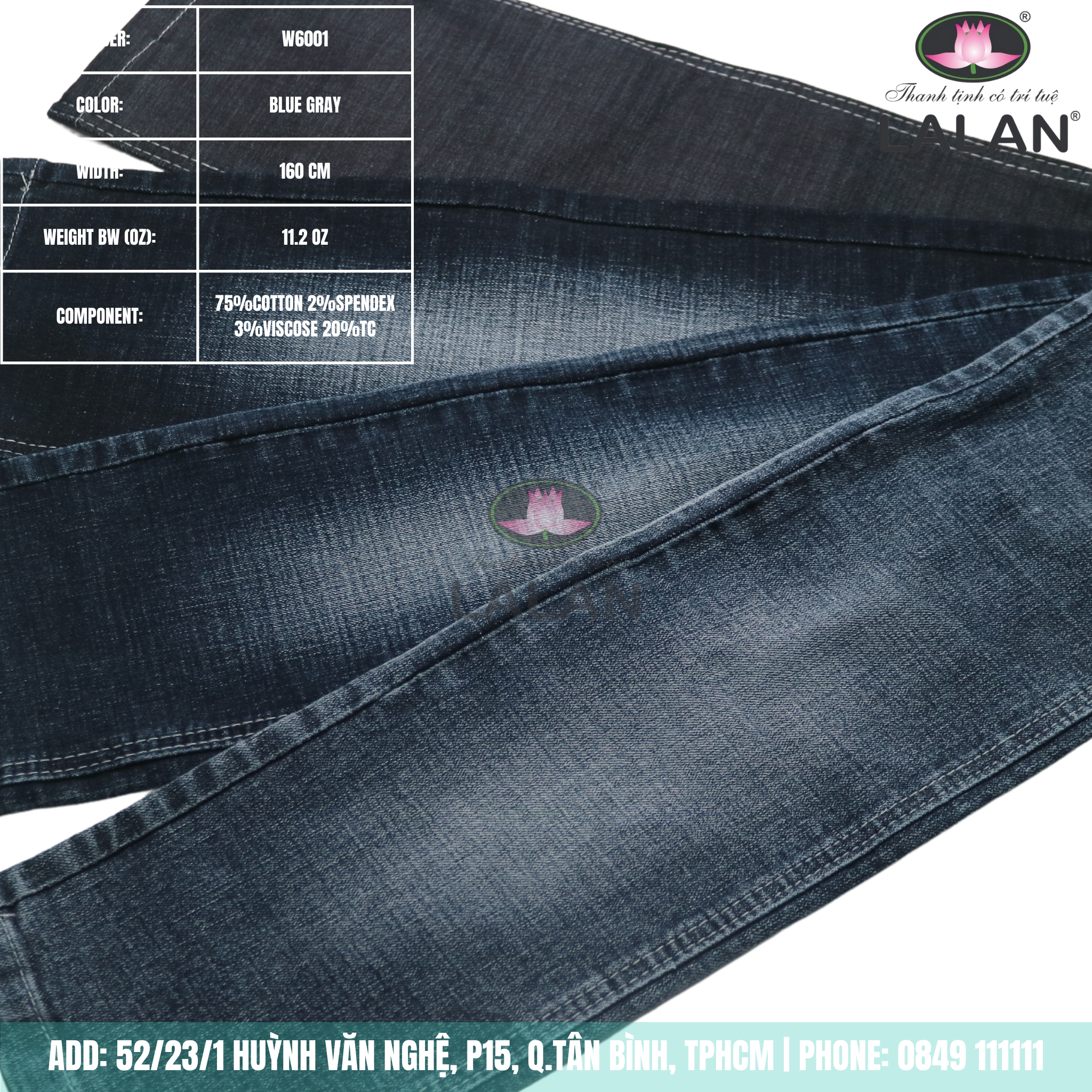 VẢI JEAN MÃ W6001